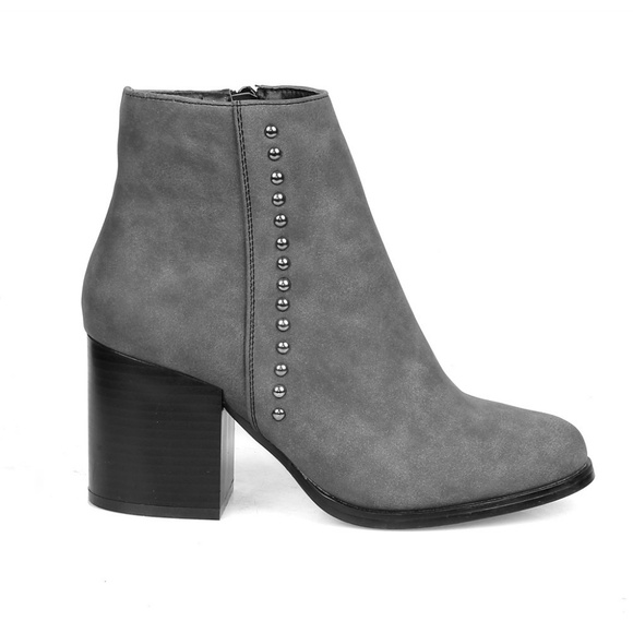 Durent-01 Mid-Calf Women's Chunky Heel Booties - Picture 2 of 3